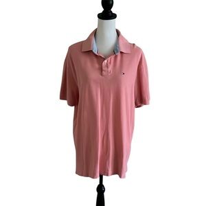 🌟 Tommy Hilfiger Men's Pink Polo Shirt Size XL